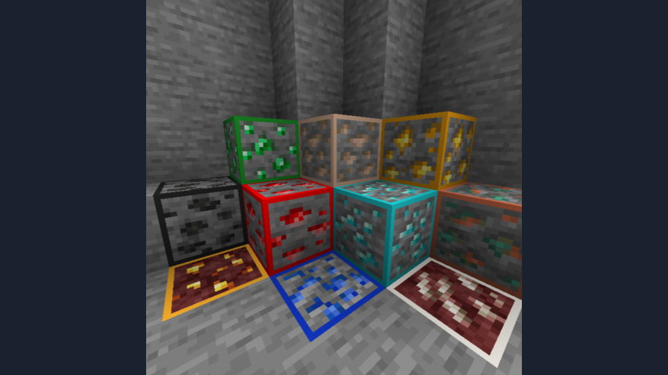 Gallery Banner for Simple Outlined Ores - Blue Netherite Edition on PvPRP