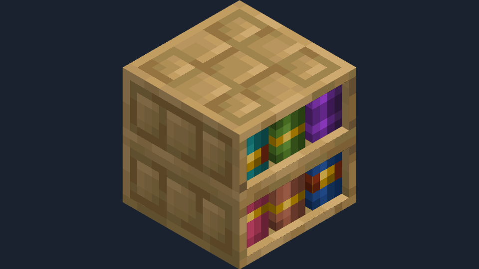 Gallery Image 1 for Chiseled Bookshelf 3D on PVPRP