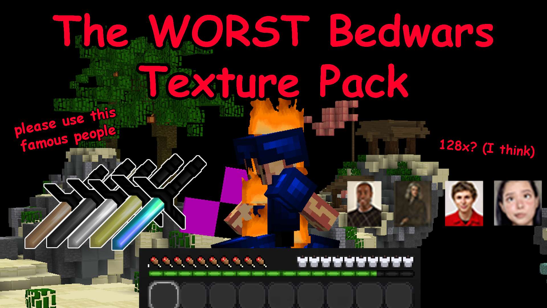 The Worst Bedwars Texture Pack 128x by baconnwaffles0