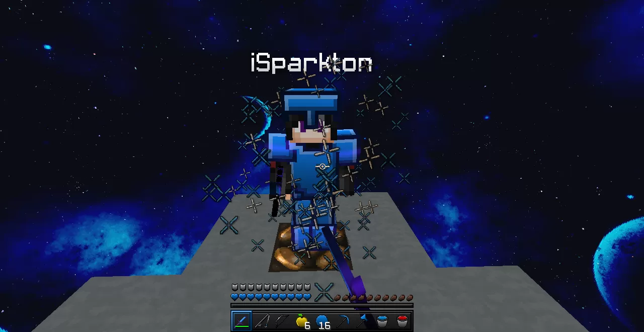 Gallery Image 2 for Latenci Blue Revamp PvP Texture Pack on PVPRP