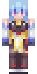 Azure Flame Warrior Minecraft skin