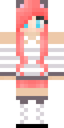 Pink Ruffle Sweetheart Minecraft skin