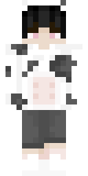 Monochrome Cow Boy Minecraft skin
