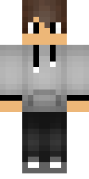 Gray Hoodie Boy Minecraft skin