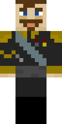 Golden Naval Captain Minecraft skin