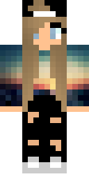 Sunset Beach Girl Minecraft skin