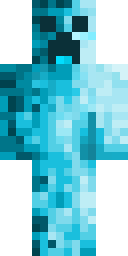 Icy Blue Creeper Minecraft skin