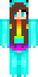 Rainbow Tear Girl Minecraft skin