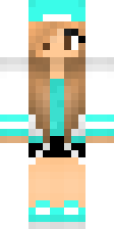 Teal Braid Sweetheart Minecraft skin