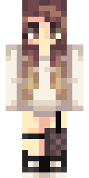 Brunette Casual Girl Minecraft skin