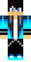 Blue Flame Emo Boy Minecraft skin