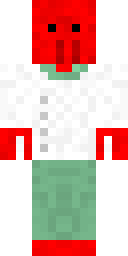 Red Alien Casual Minecraft skin