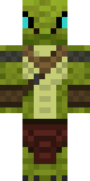 Green Lizard Shaman Minecraft skin