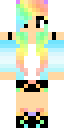 Rainbow Angel Maiden Minecraft skin