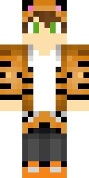Tiger Hoodie Boy Minecraft skin