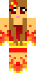 Blazing Fire Nymph Minecraft skin