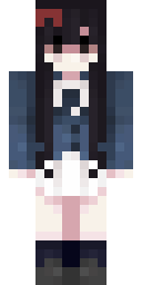 Dark Braids Schoolgirl Minecraft skin