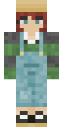 Green Overalls Girl Minecraft skin