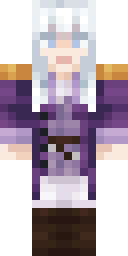 Silver Anime Sorceress Minecraft skin
