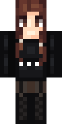 Gothic Brunette Girl Minecraft skin