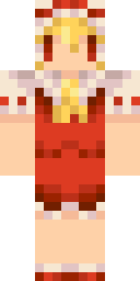 Golden Flame Maiden Minecraft skin