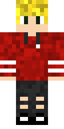 Red Varsity Boy Minecraft skin