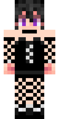 Checkered Panda Punk Minecraft skin