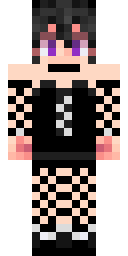 Checkered Panda Punk Minecraft skin