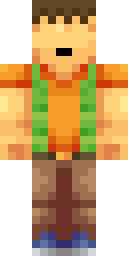 Orange Vest Explorer Minecraft skin