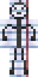 Silver Skeleton Warrior Minecraft skin