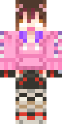 Pink Hoodie Sweetheart Minecraft skin