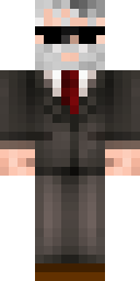 Grey Business Elder Minecraft skin