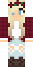 Flower Crown Girl Minecraft skin
