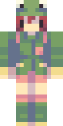 Pink Hair Soldier Minecraft skin