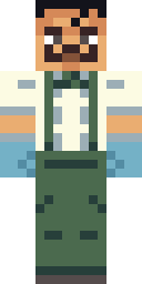 Green Overalls Farmer Minecraft skin