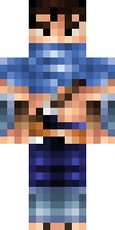 Blue Tribal Warrior Minecraft skin