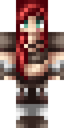 Crimson Barbarian Queen Minecraft skin
