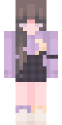 Lavender Anime Girl Minecraft skin