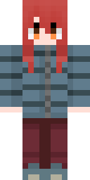 Crimson Hair Rebel Minecraft skin