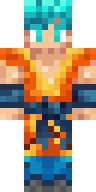 Blue Saiyan Fighter Minecraft skin