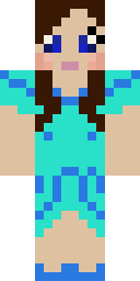 Teal Butterfly Maiden Minecraft skin
