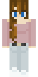 Blush Pink Cardigan Minecraft skin