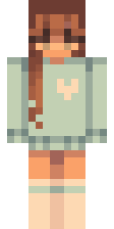 Mint Heart Sweater Minecraft skin