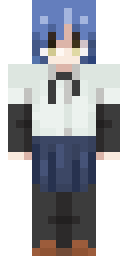 Blue Haired Schoolboy Minecraft skin