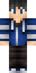 Blue Varsity Jacket Minecraft skin