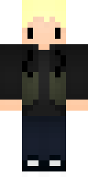 Blonde Green Vest Boy Minecraft skin