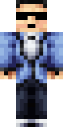 Slick Blue Businessman Minecraft skin