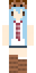 Blue Hair Casual Girl Minecraft skin