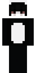 Black Hoodie Panda Minecraft skin