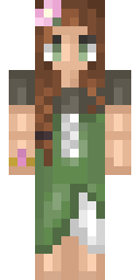Green Dress Wanderer Minecraft skin